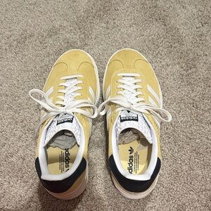 Adidas Yellow and White Gazelles